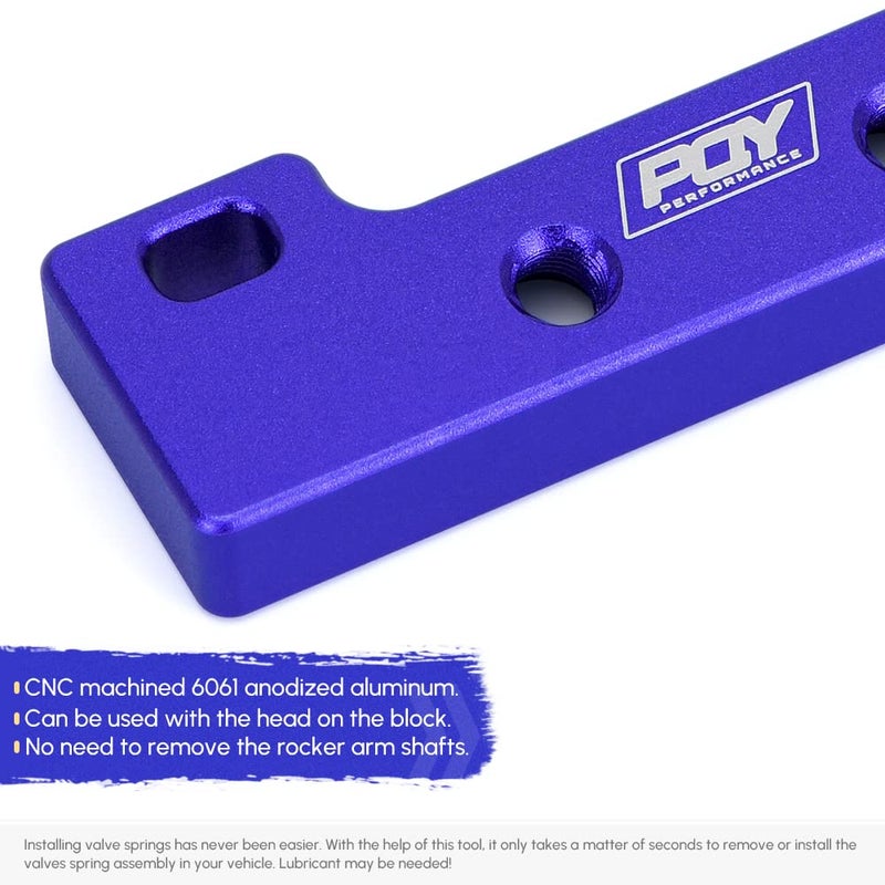 PQY Valve Spring Compressor Tool Removal Tool Compatible with Honda Acura B16 B18 H22 VTEC Blue - Image 3